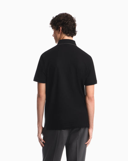 Piqué polo with embroidered logo