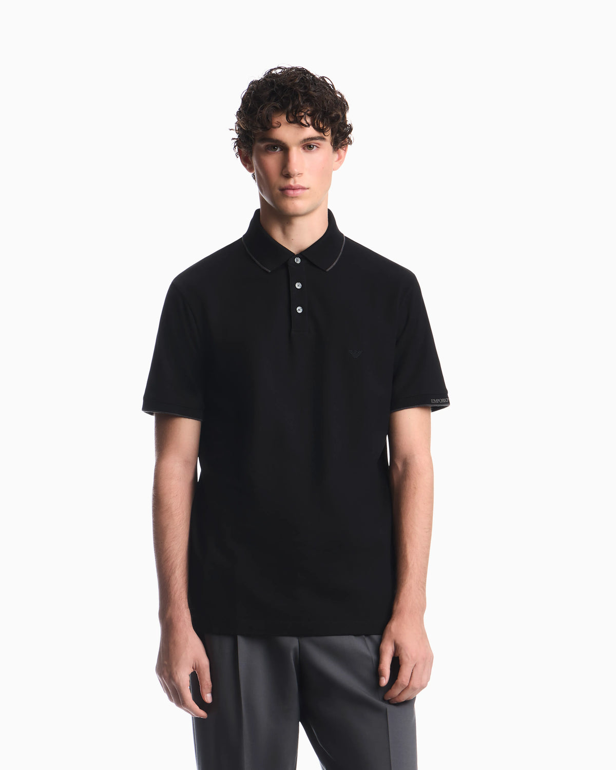 Piqué polo with embroidered logo