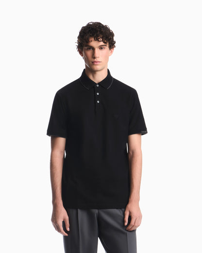 Piqué polo with embroidered logo