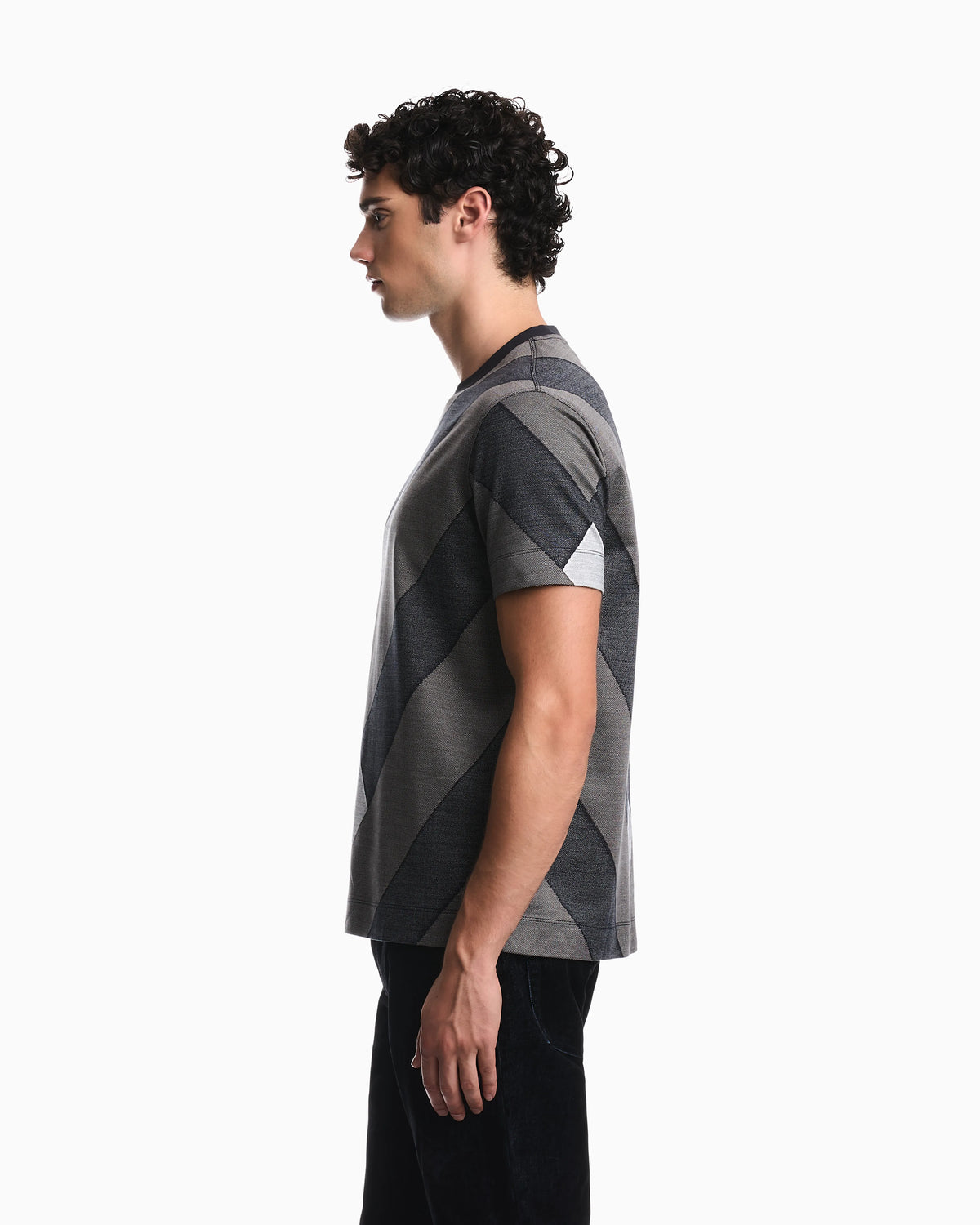 Jersey jacquard T-shirt in lyocell blend Signature Capsule