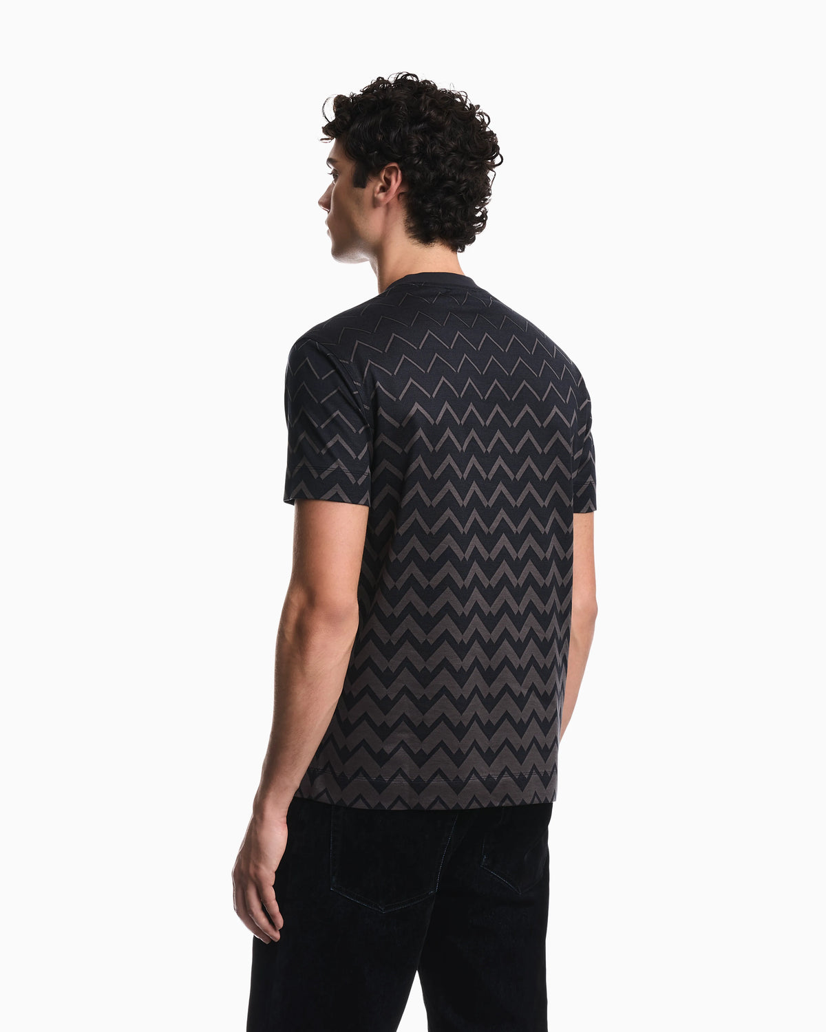 Jersey jacquard T-shirt in lyocell blend Signature Capsule