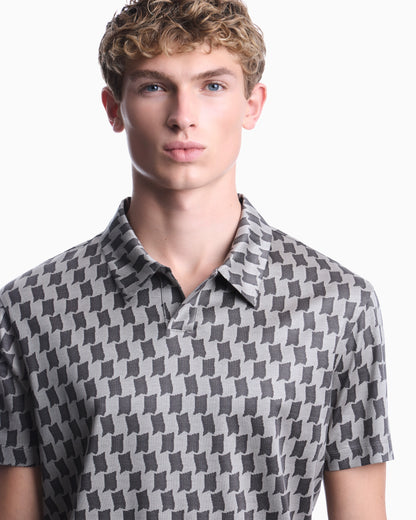 Polo in jacquard jersey lyocell blend Signature Capsule