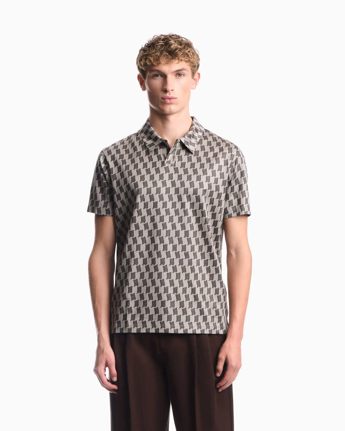Polo in jacquard jersey lyocell blend Signature Capsule