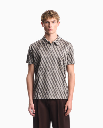 Polo in jacquard jersey lyocell blend Signature Capsule