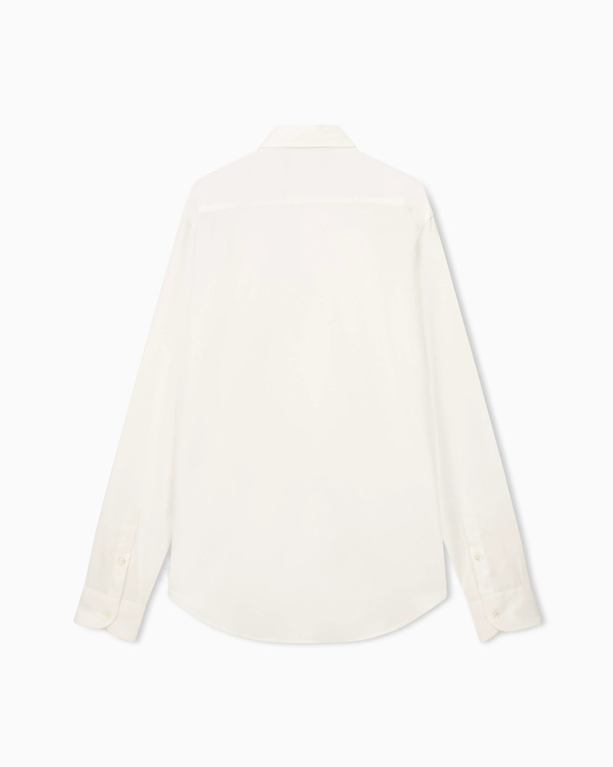 Cotton dress shirt with a pointed collar and long sleeves