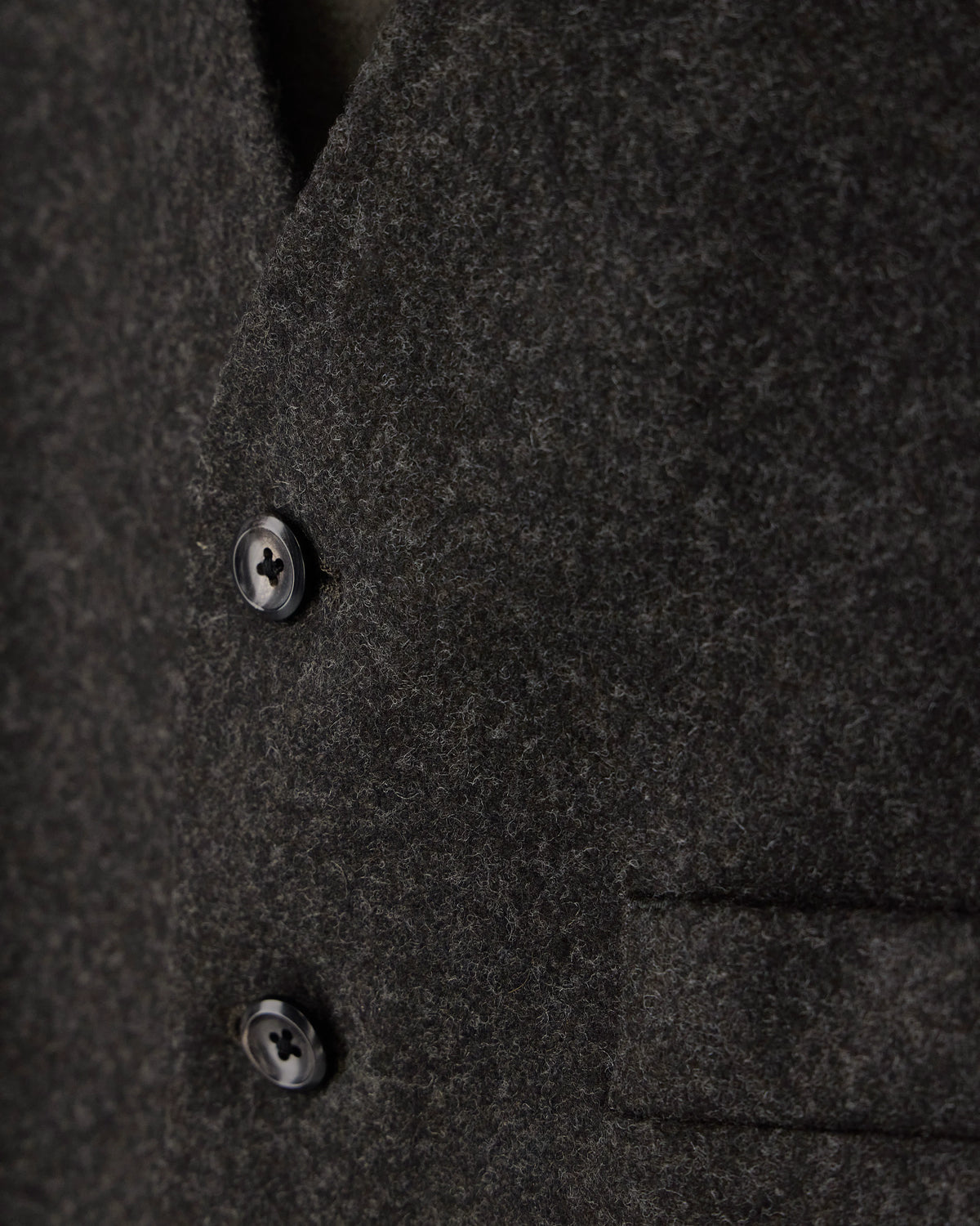 Lined waistcoat in compact wool blend flannel