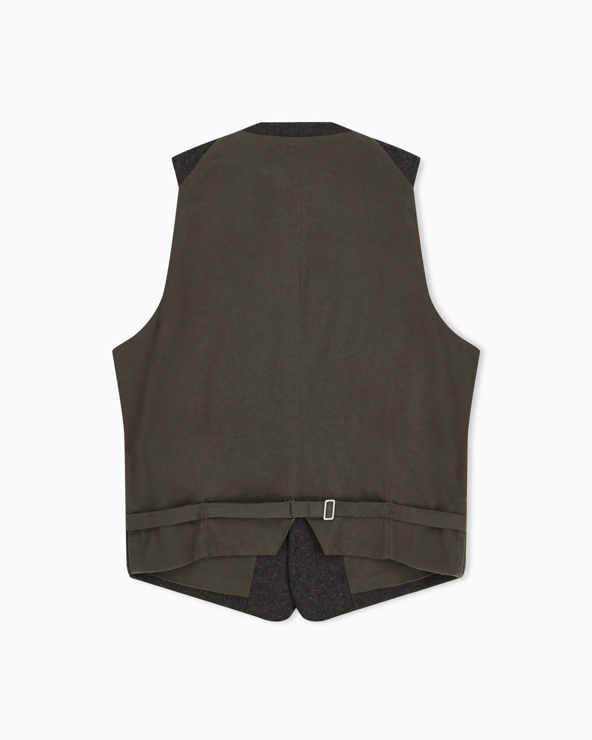Lined waistcoat in compact wool blend flannel