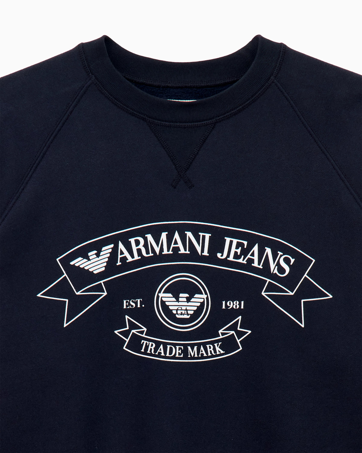 Armani jeans print jersey sweatshirt