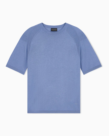 Sweater in lyocell and virgin wool blend