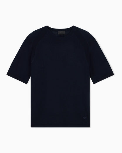 Sweater in lyocell and virgin wool blend