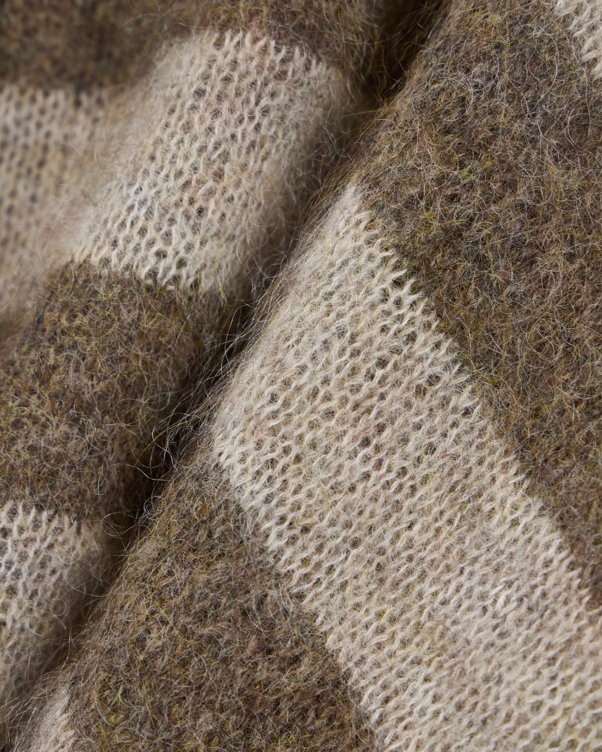 Striped mohair wool blend sweater