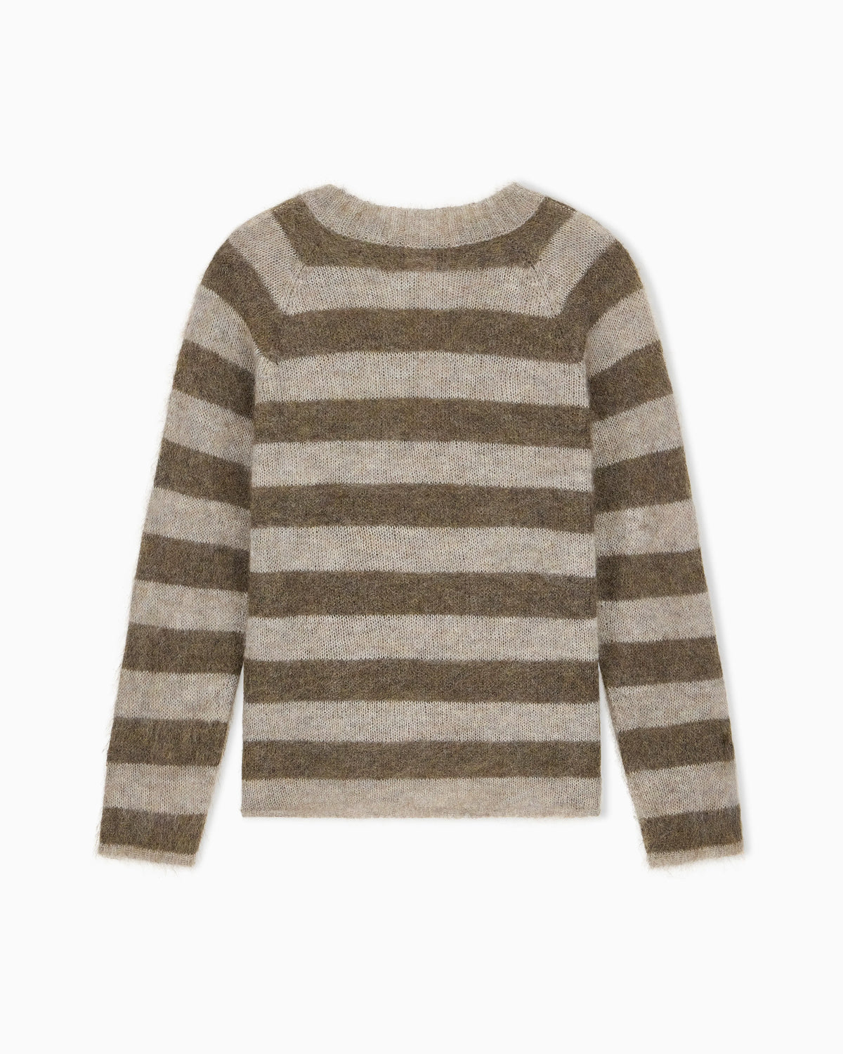 Striped mohair wool blend sweater