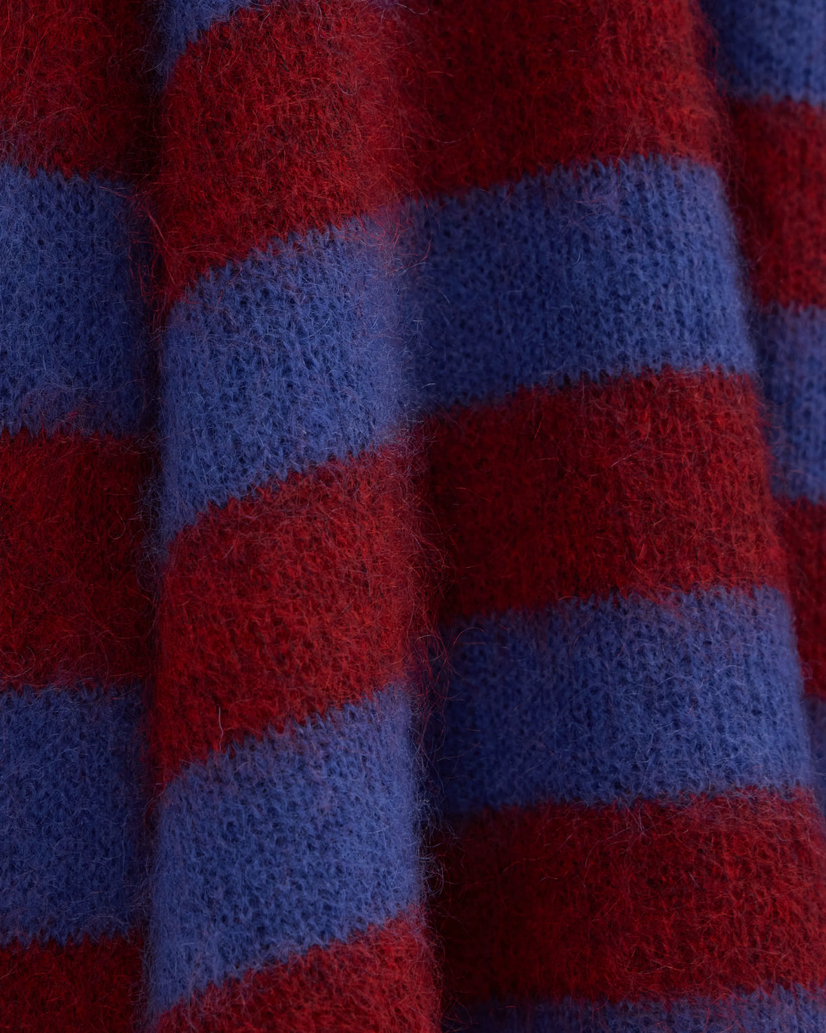 Striped mohair wool blend sweater