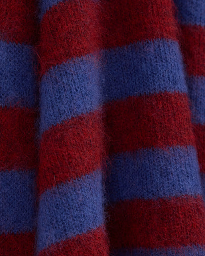 Striped mohair wool blend sweater