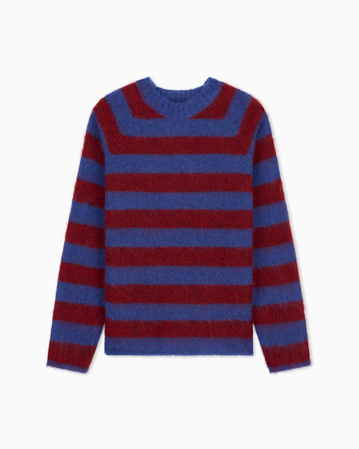 Striped mohair wool blend sweater
