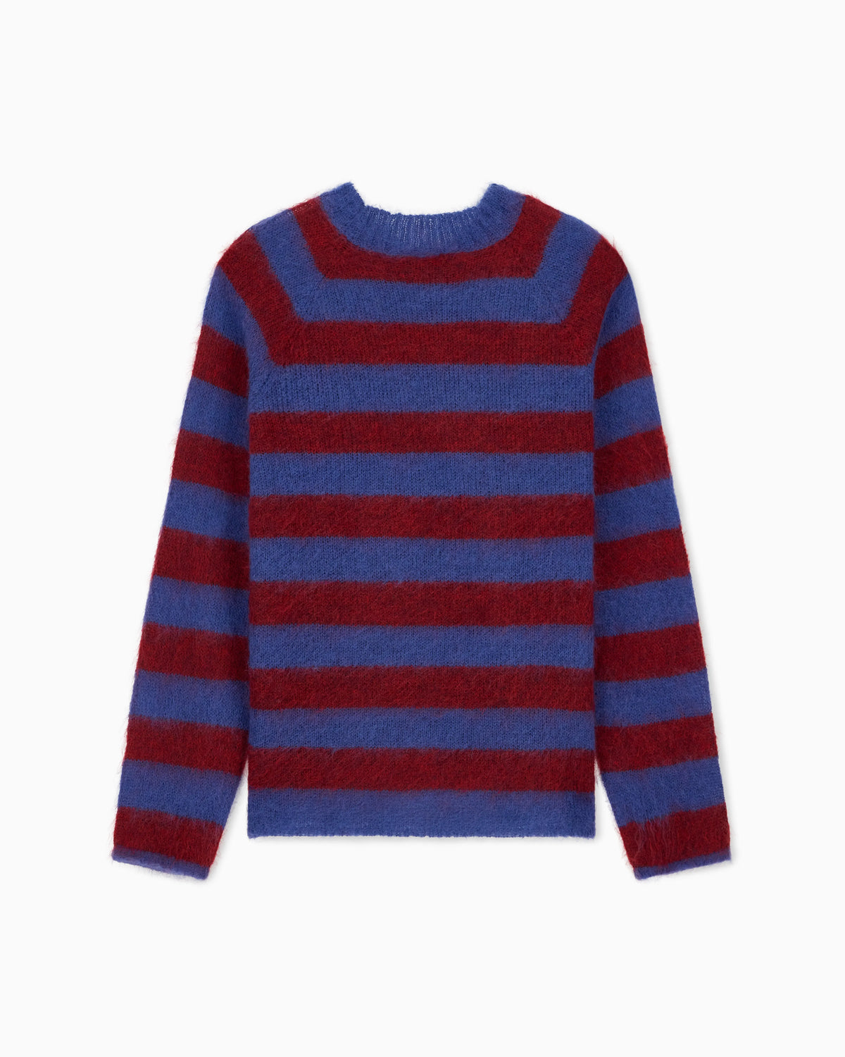 Striped mohair wool blend sweater