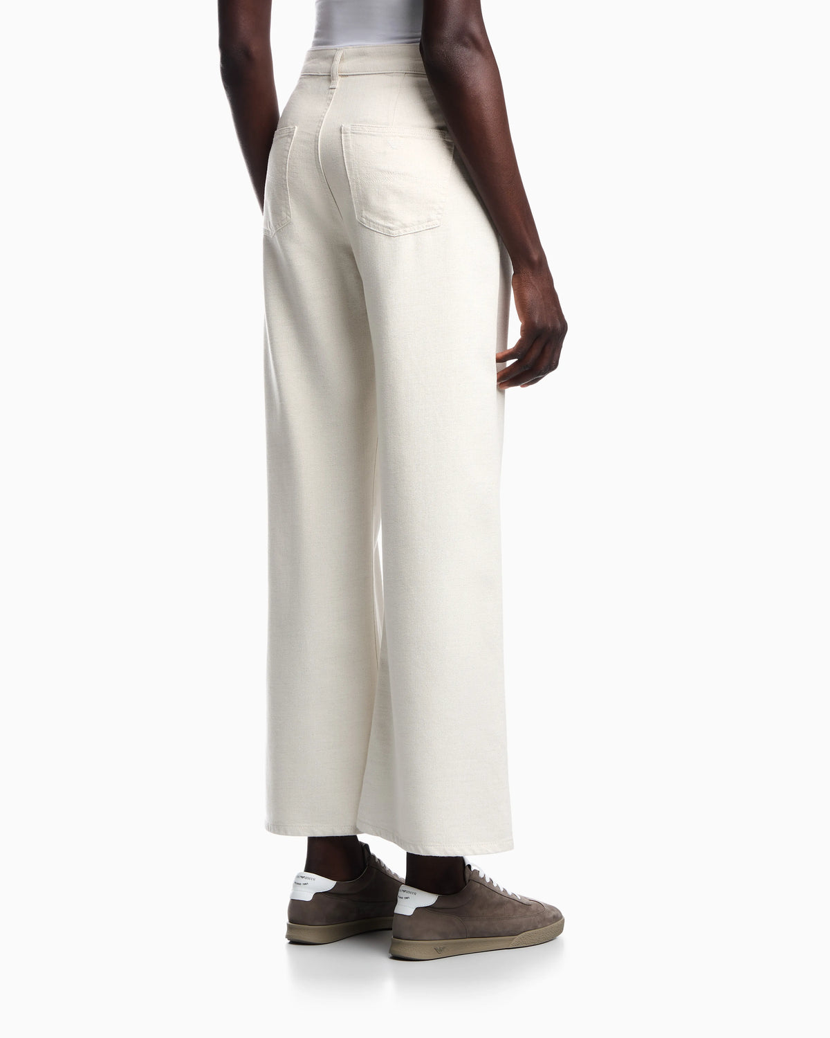 Regular fit five-pocket pants in cotton and viscose drill