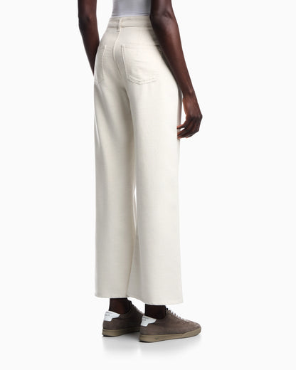 Regular fit five-pocket pants in cotton and viscose drill