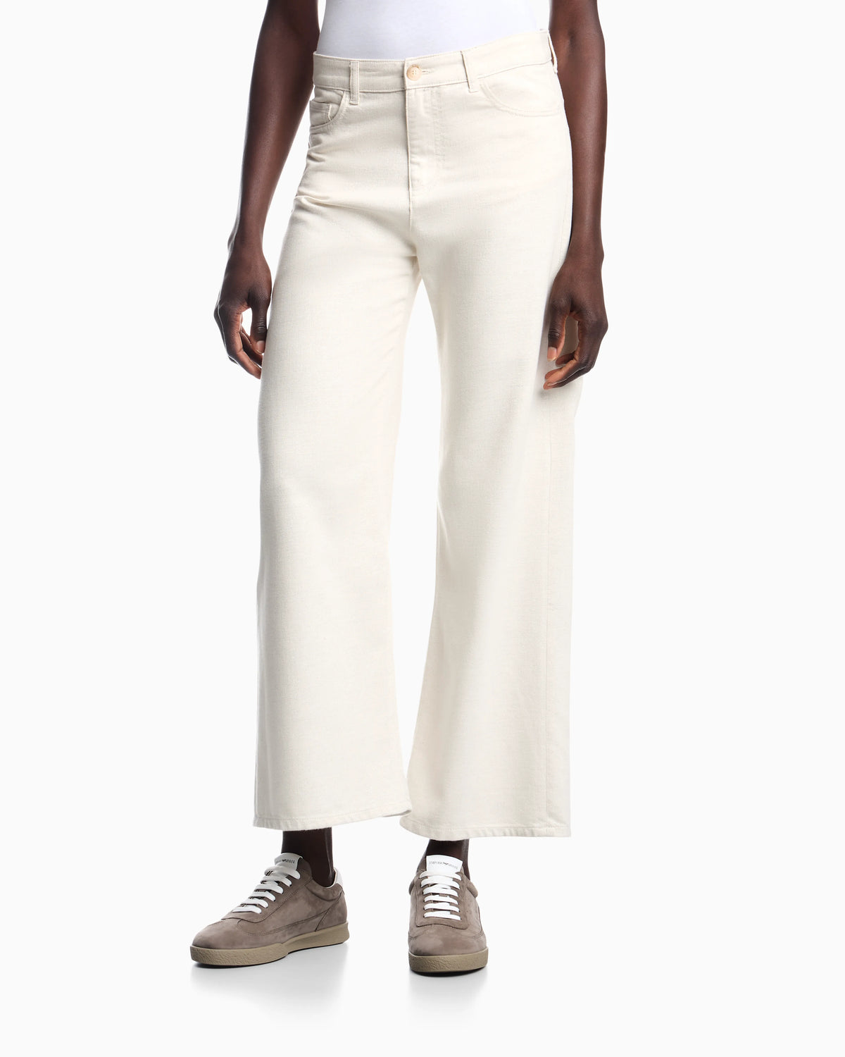 Regular fit five-pocket pants in cotton and viscose drill