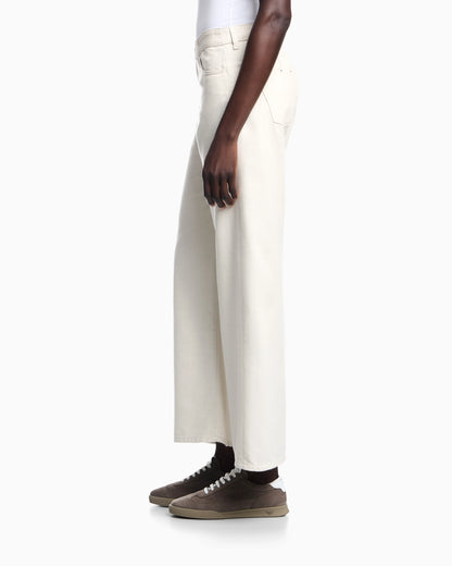 Regular fit five-pocket pants in cotton and viscose drill