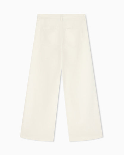 Regular fit five-pocket pants in cotton and viscose drill