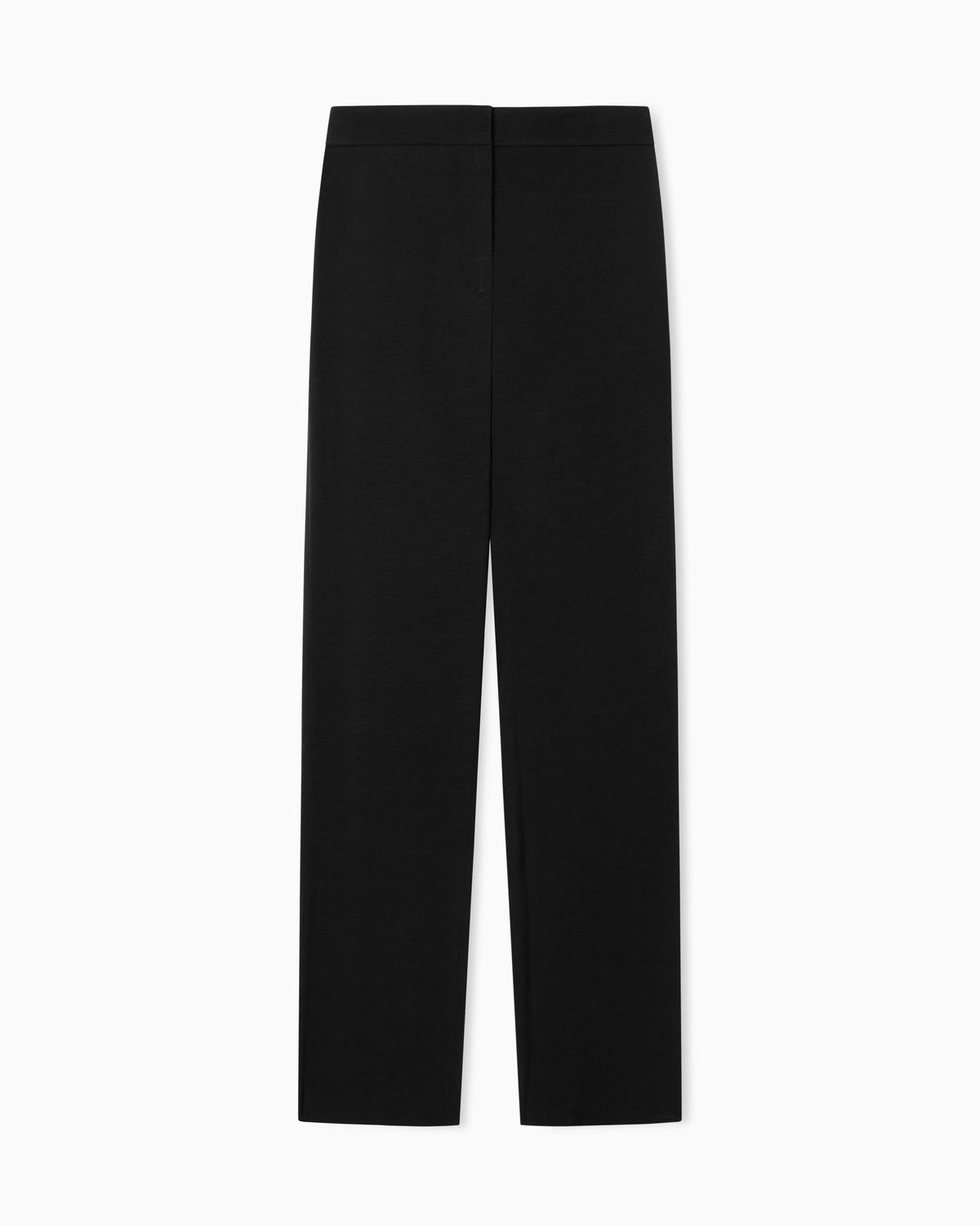 Washed twill trousers with side crease