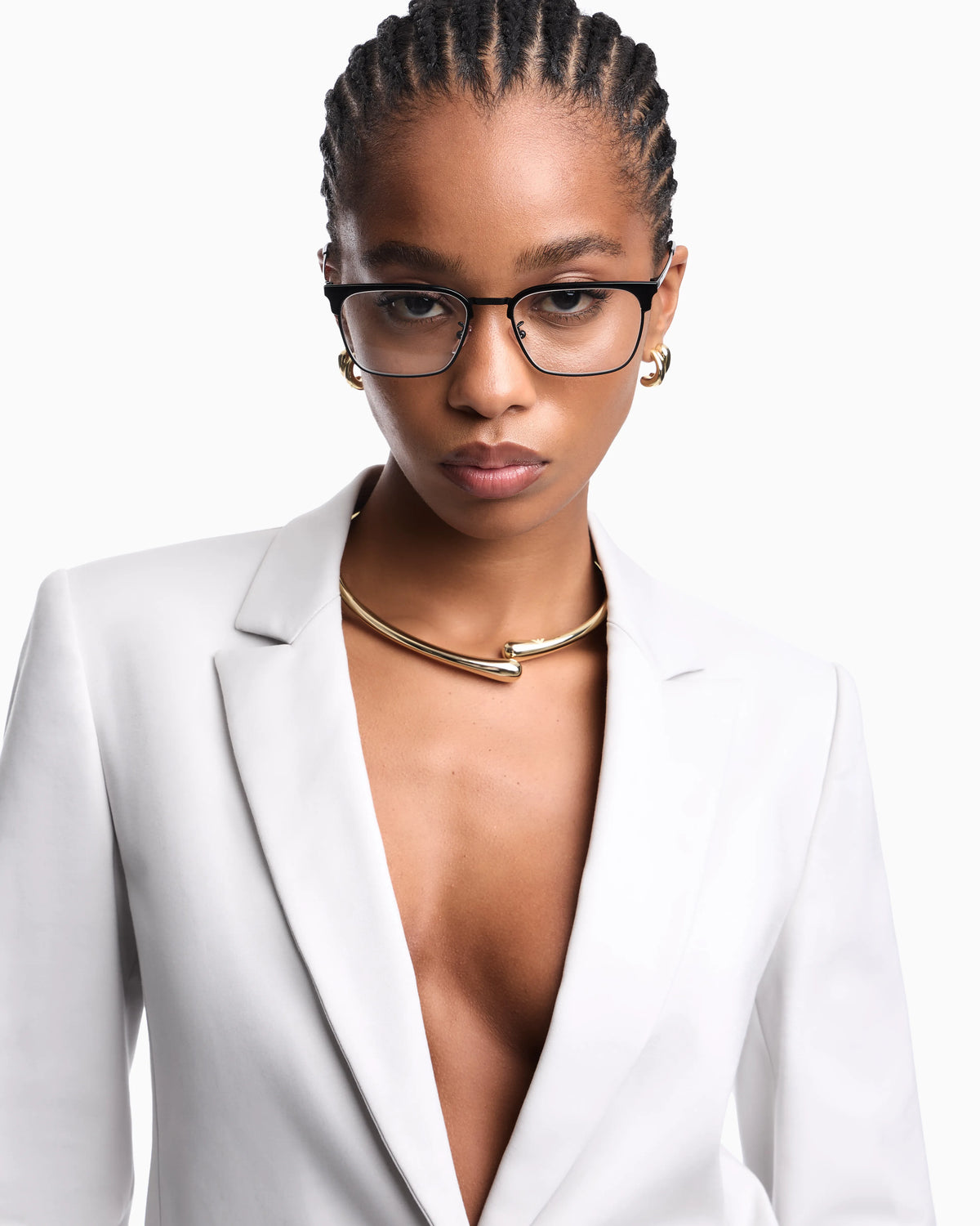 US Exclusive compact stretch-cotton single-breasted jacket