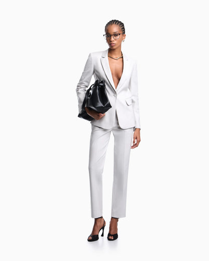 US Exclusive compact stretch-cotton single-breasted jacket