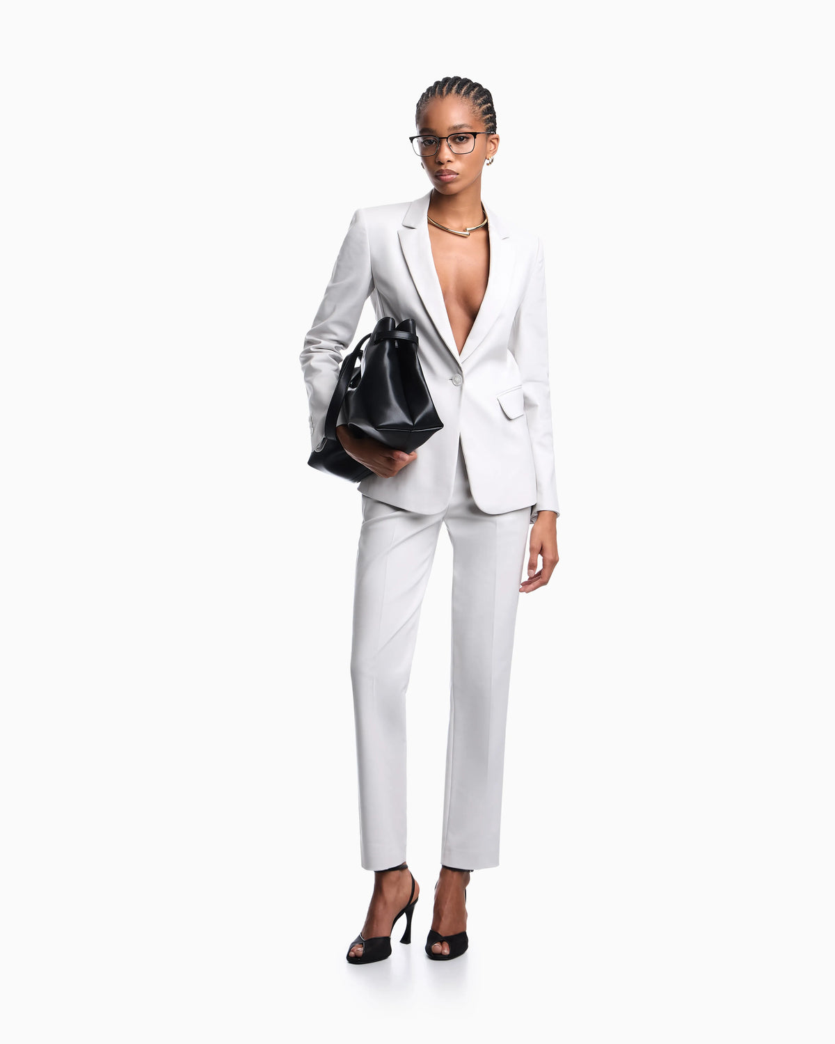 US Exclusive compact stretch cotton trousers