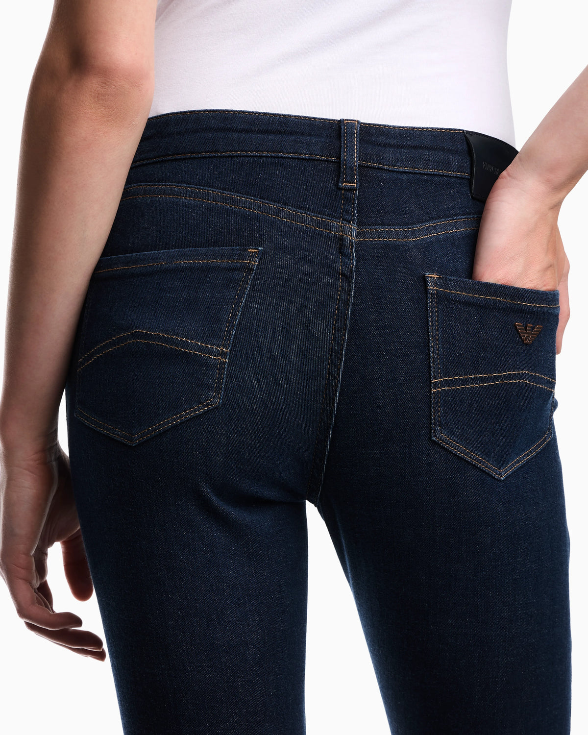 J20 worn-look, stretch-denim skinny jeans