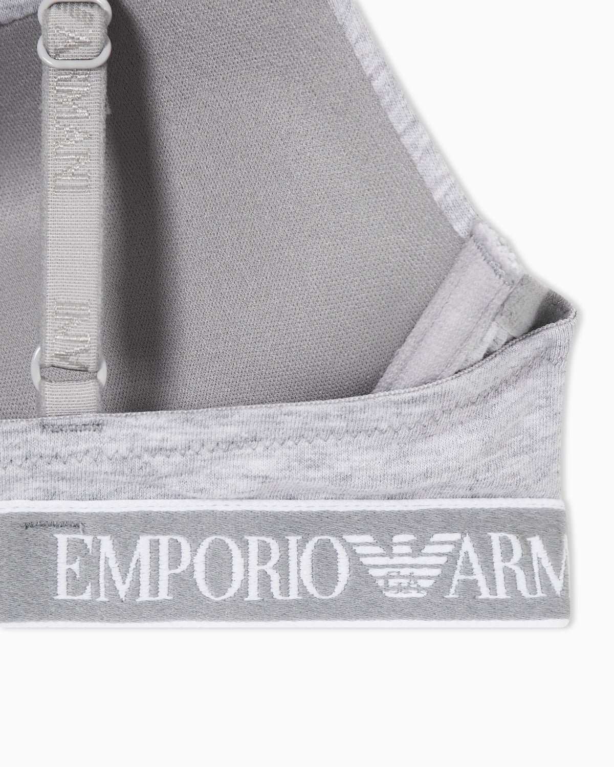 Iconic organic jersey push-up bra with logo underband