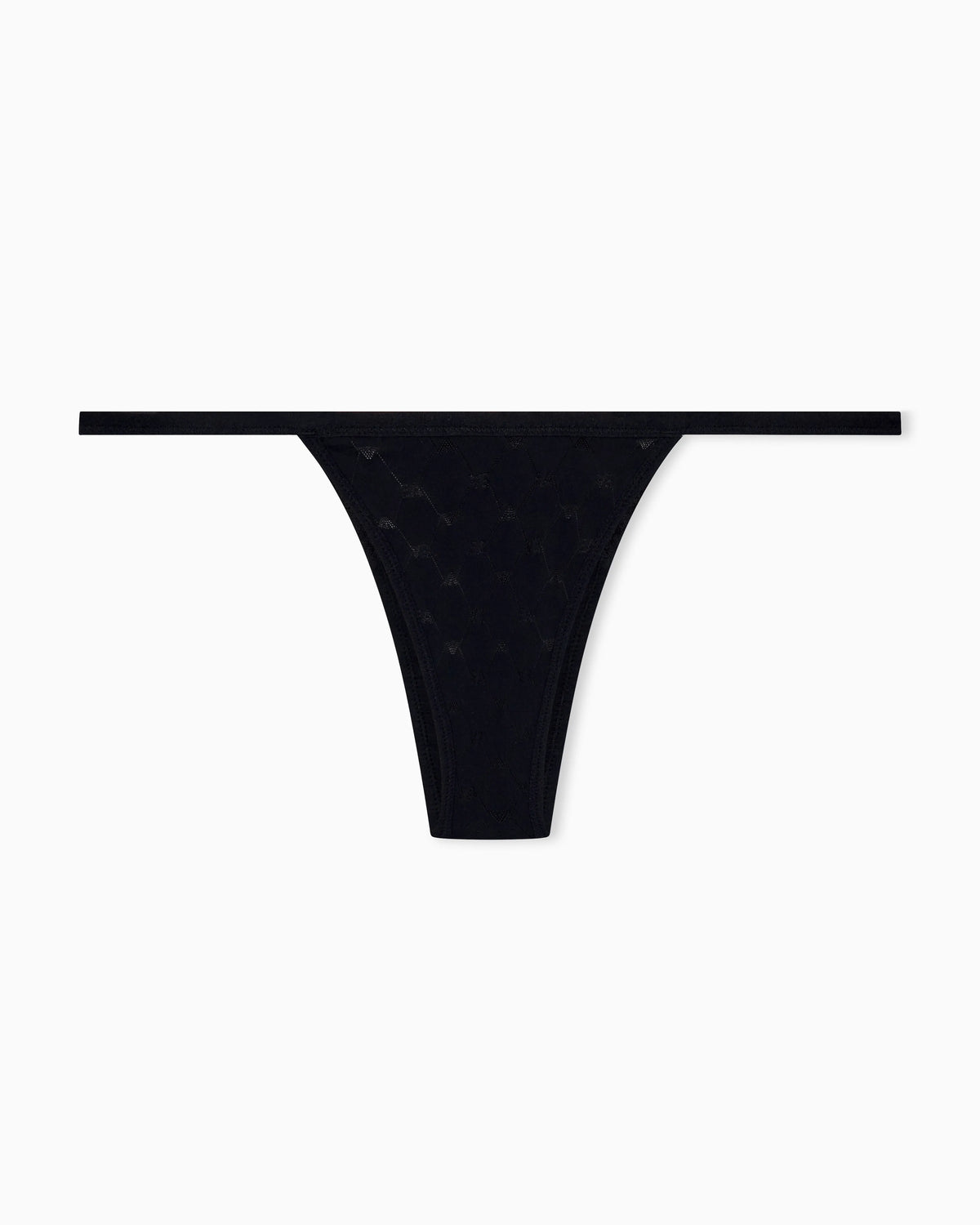 Jersey thong with a monogram pattern and a cotton gusset