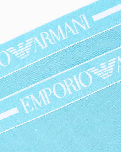 Two-pack of organic jersey briefs with logo waistband