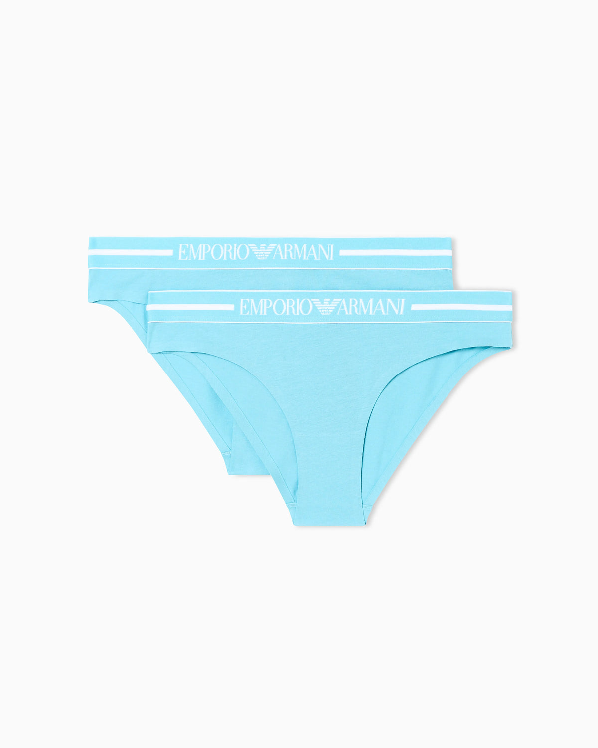 Two-pack of organic jersey briefs with logo waistband