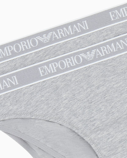 Two-pack of Iconic organic jersey briefs with logo waistband
