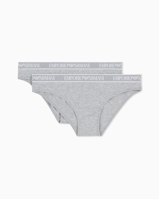 Two-pack of Iconic organic jersey briefs with logo waistband
