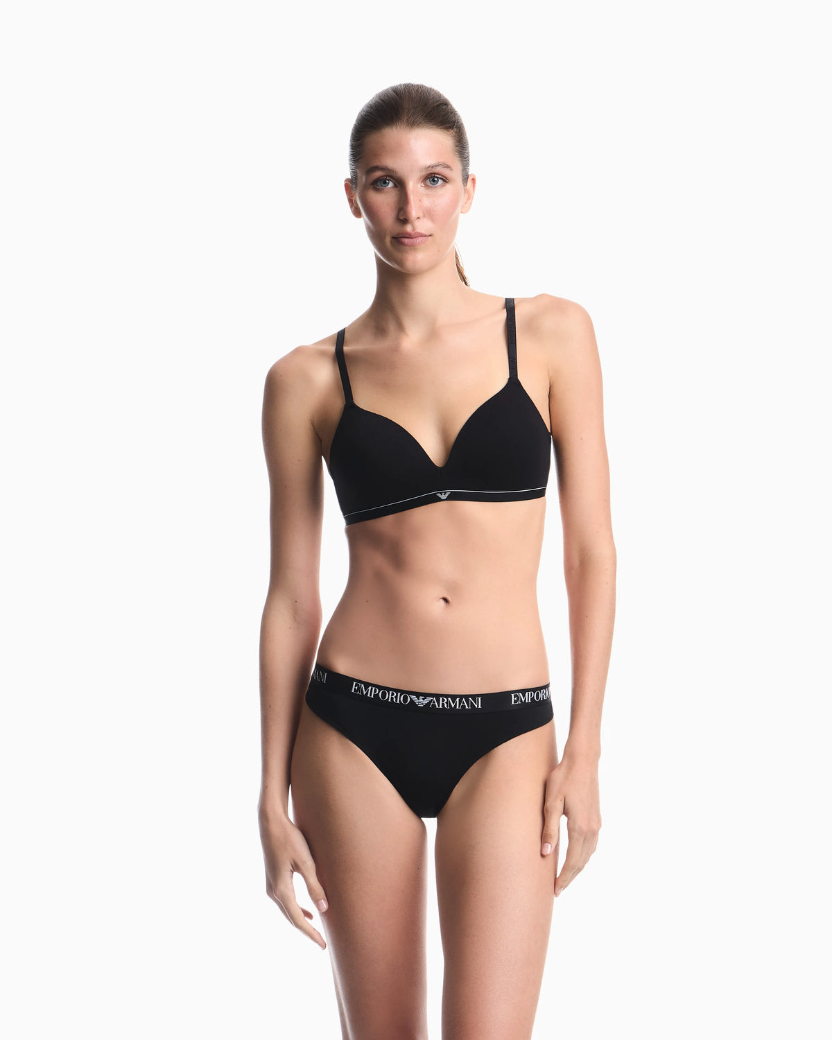 Two-pack of Brazilian briefs in stretch cotton with logo