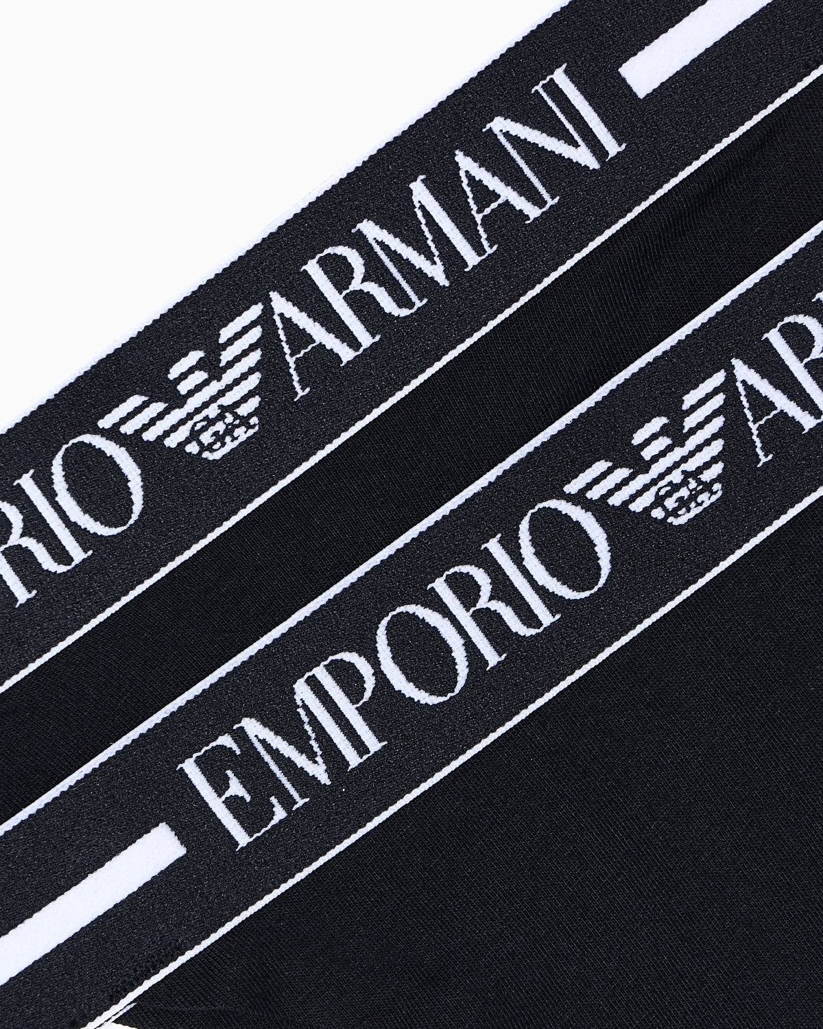 Two-pack of organic jersey thongs with logo waistband
