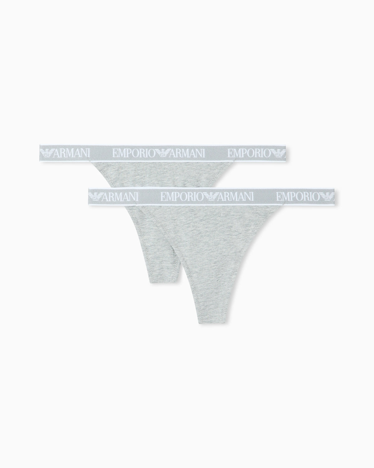 Two-pack of Iconic organic jersey thongs with logo waistband