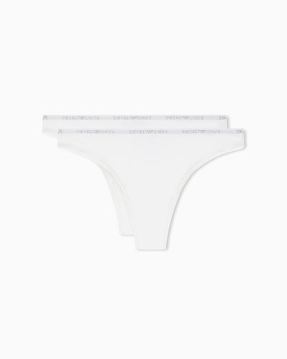 Two-pack of Essential studs jersey Brazilian briefs