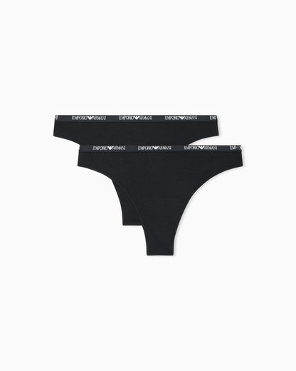 Two-pack of Essential studs jersey Brazilian briefs