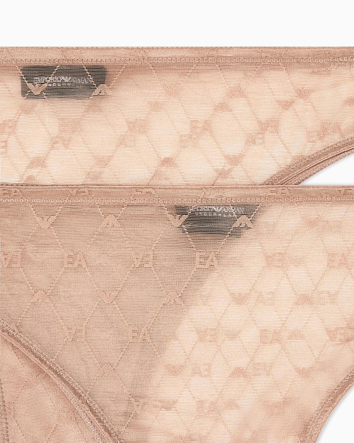 Two-pack of recycled mesh Brazilian briefs with all-over eagle logo