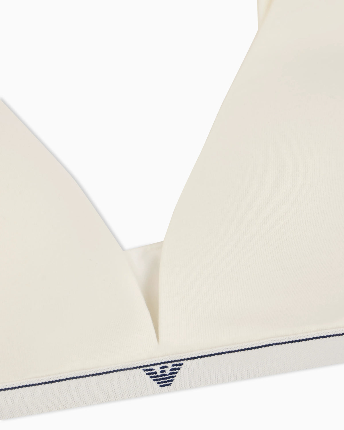 Padded wireless cotton jersey bralette with a logo band