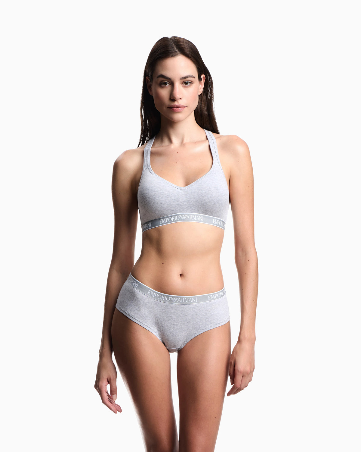 Iconic organic jersey padded bralette with logo underband