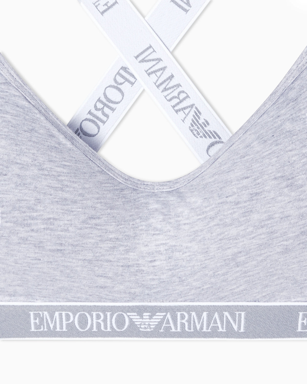 Iconic organic jersey padded bralette with logo underband