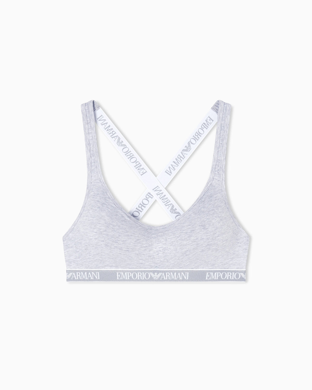 Iconic organic jersey padded bralette with logo underband