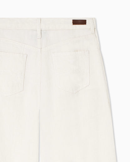 J3F garment-dyed linen and Lyocell trousers