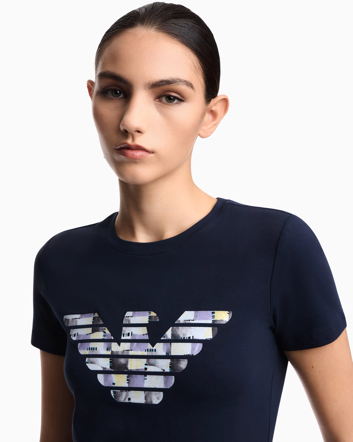 T-shirt regular fit in lightweight stretch cotton jersey