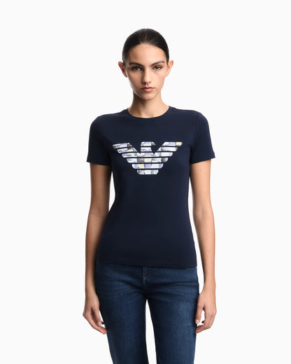 T-shirt regular fit in lightweight stretch cotton jersey