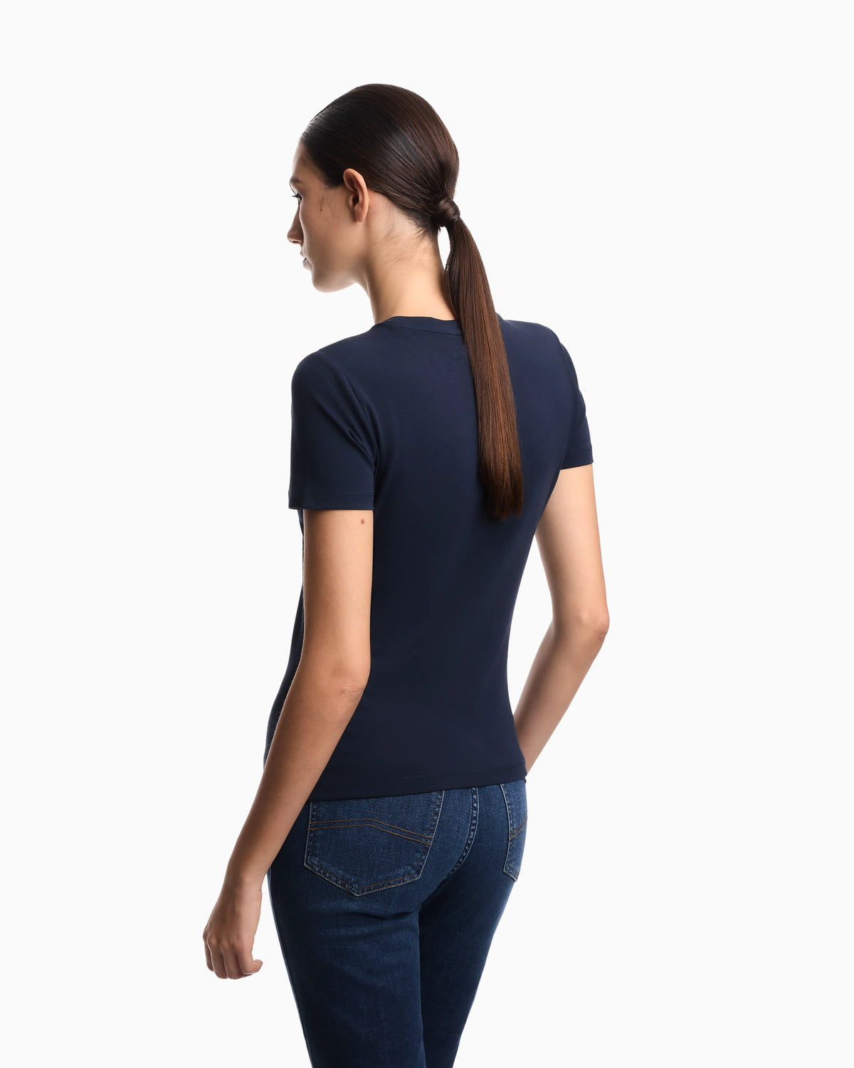 T-shirt regular fit in lightweight stretch cotton jersey